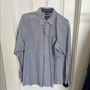 Ariat Men's Navy and White Geometric Shirt